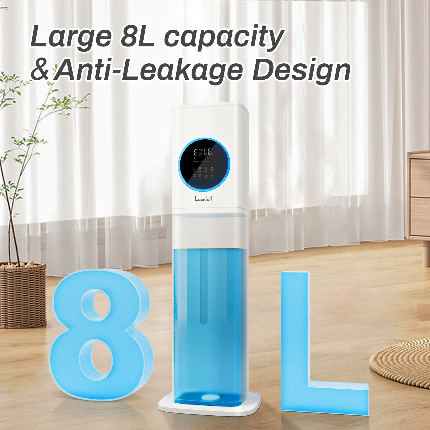 Humidifier Large Room, 2.1Gal/8L Humidifiers for Home, Humidifiers for Bedroom with Essential Oil Diffuser - Image 6