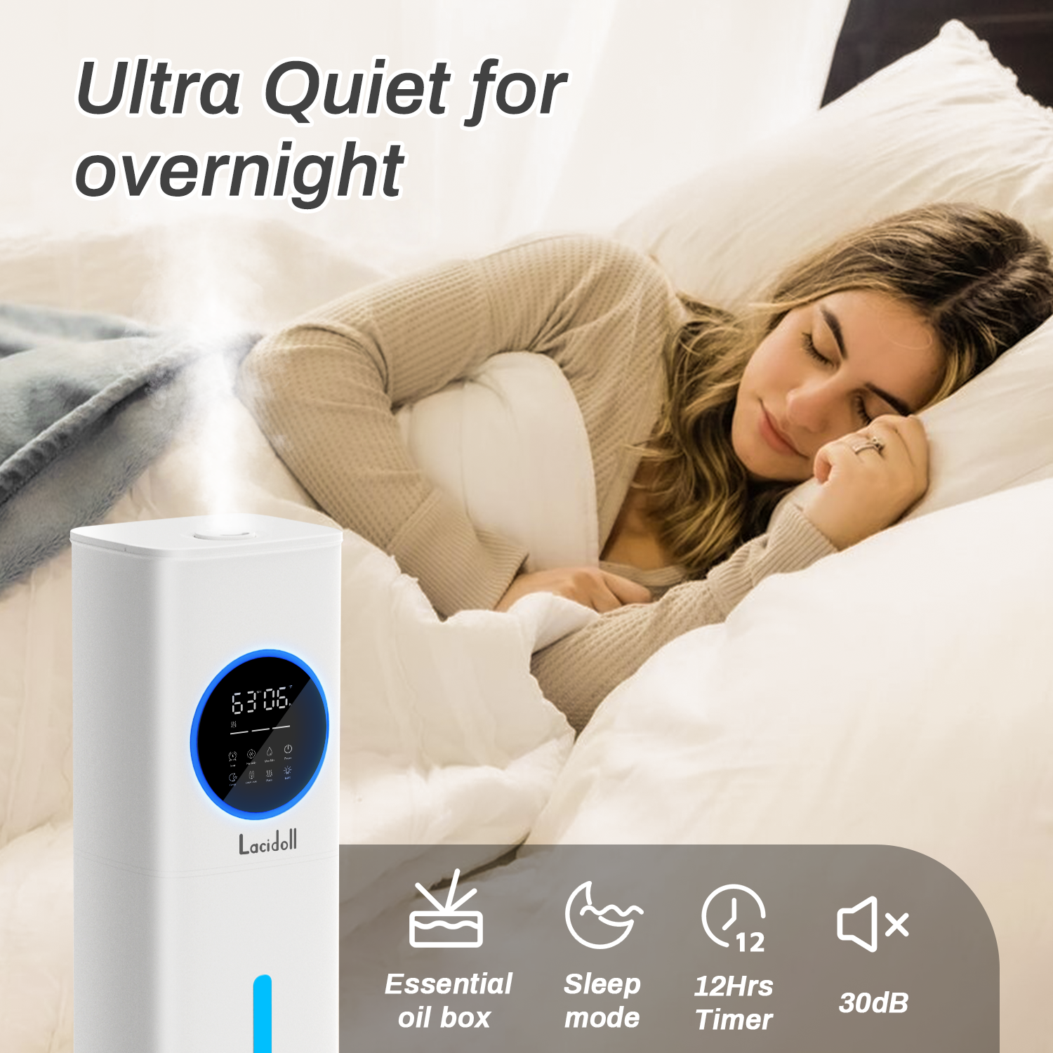 Humidifier Large Room, 2.1Gal/8L Humidifiers for Home, Humidifiers for Bedroom with Essential Oil Diffuser - Image 4