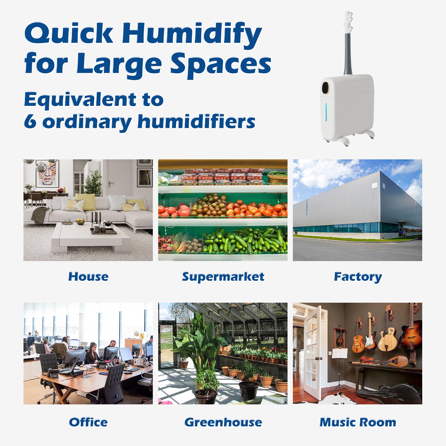 6.6gal/25L Large Humidifier Whole-House Commercial and Industrial Humidifier 3000 sq.ft - Image 6