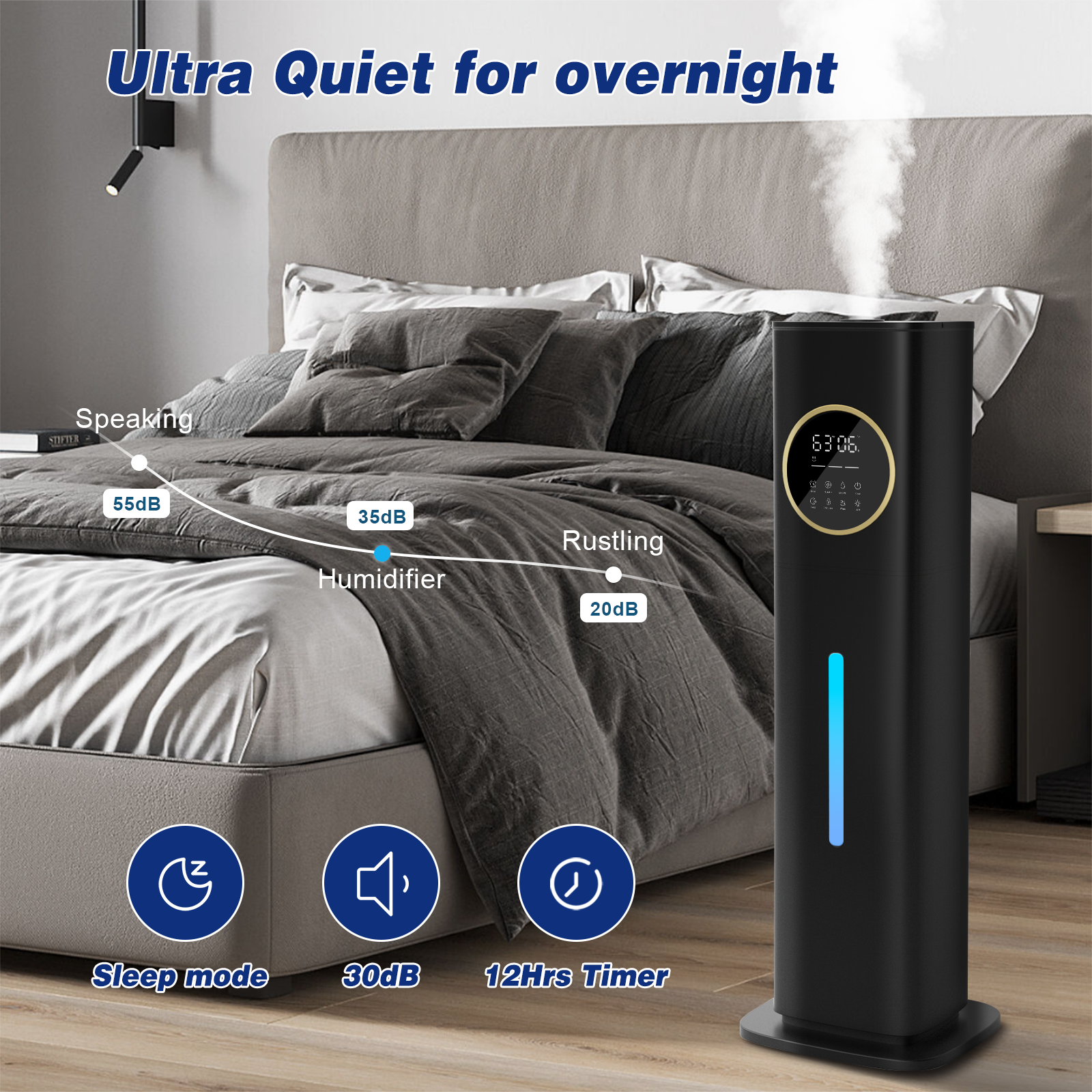 Humidifier Large Room Bedroom with Night Light, 2.1Gal(8L) Humidifiers for Home with Essential Oil Diffuser - Image 5