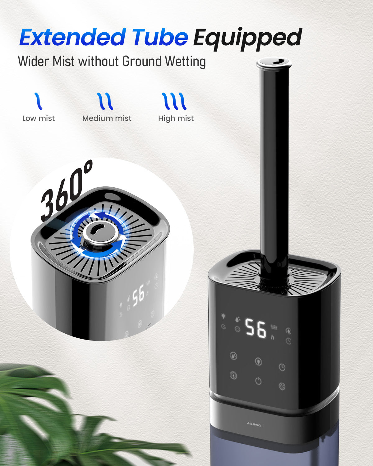 Humidifier Large Room Bedroom, Cool Mist Humidifiers for Home Bedroom with Extended Tube, 2.1Gal/8L - Image 3