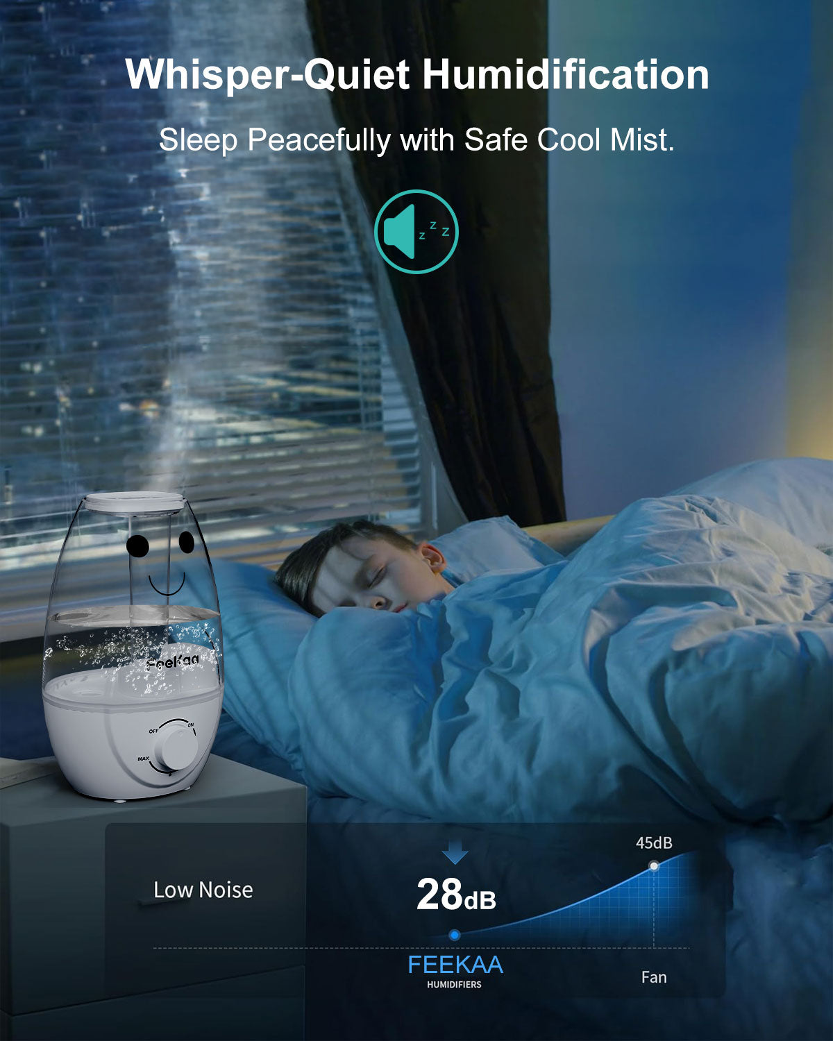 Baby Humidifiers for Bedroom Nursery, Cool Mist Air Humidifier with Diffuser - Image 4