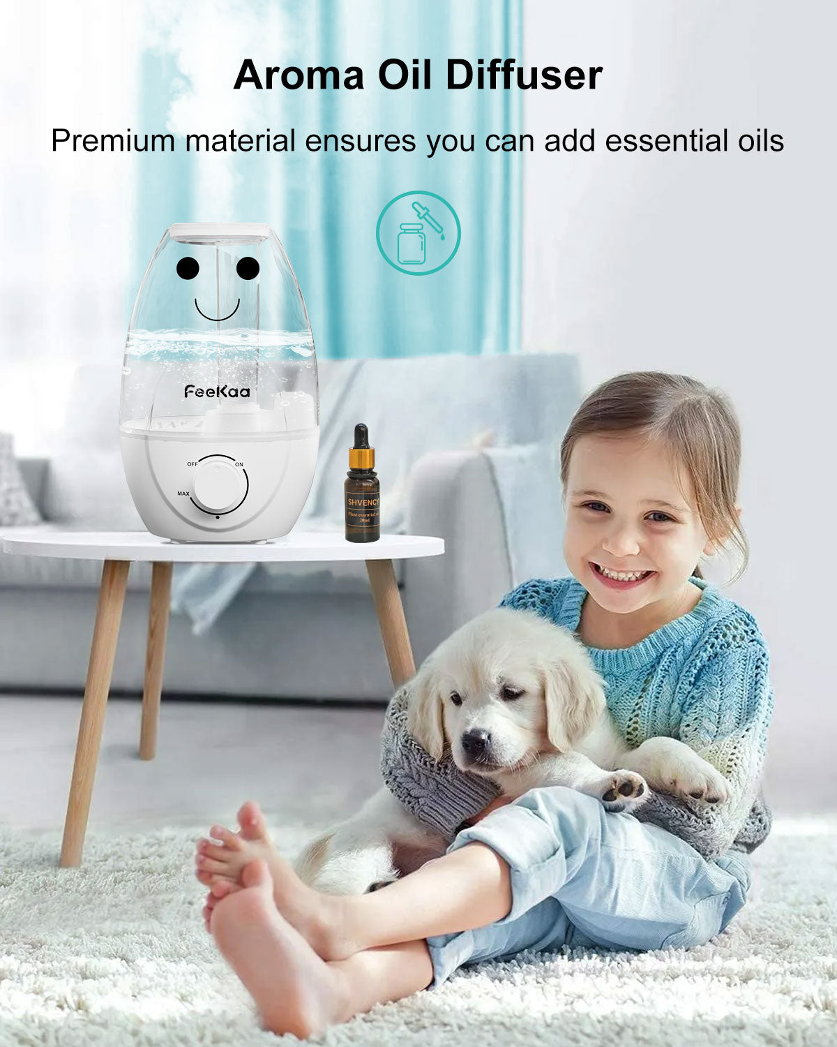 Baby Humidifiers for Bedroom Nursery, Cool Mist Air Humidifier with Diffuser - Image 5