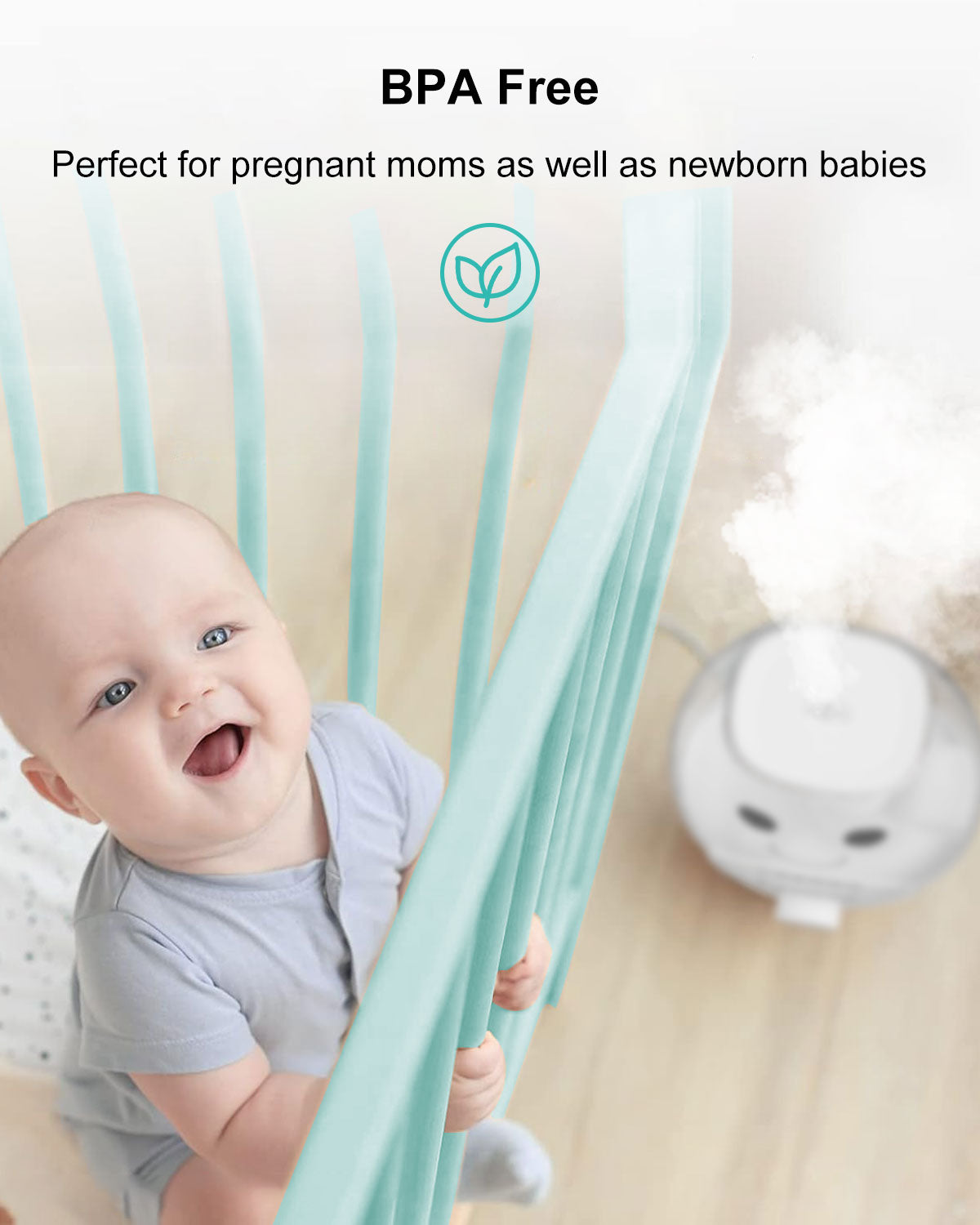 Baby Humidifiers for Bedroom Nursery, Cool Mist Air Humidifier with Diffuser - Image 6