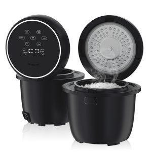 Rice Cooker Small Low Carb, YOKEKON 6-cup (cooked) Rice Cooker with Stainless Steel Steamer, 8-in-1 Rice Maker